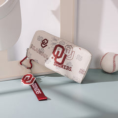 NC-OU011BG  University of Oklahoma Sooners Wallet/Wristlet - Beige