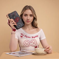 NC-OU011BK University of Oklahoma Sooners Wallet/Wristlet - Black