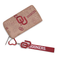 NC-OU011TN  University of Oklahoma Sooners Wallet/Wristlet - Tan