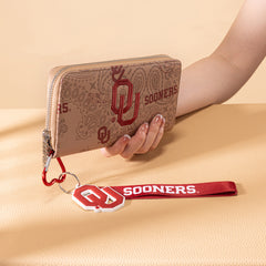 NC-OU011TN  University of Oklahoma Sooners Wallet/Wristlet - Tan