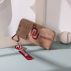 NC-OU011TN  University of Oklahoma Sooners Wallet/Wristlet - Tan