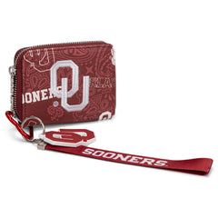 NC-OU012BDY   University of Oklahoma Sooners Zip Around Wallet/Wristlet- Burgundy