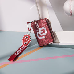 NC-OU012BDY   University of Oklahoma Sooners Zip Around Wallet/Wristlet- Burgundy