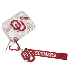 NC-OU012BG University of Oklahoma Sooners Zip Around Wallet/Wristlet - Beige