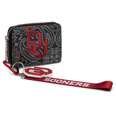 NC-OU012BK   University of Oklahoma Sooners Zip Around Wallet/Wristlet- Black