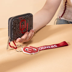 NC-OU012BK   University of Oklahoma Sooners Zip Around Wallet/Wristlet- Black