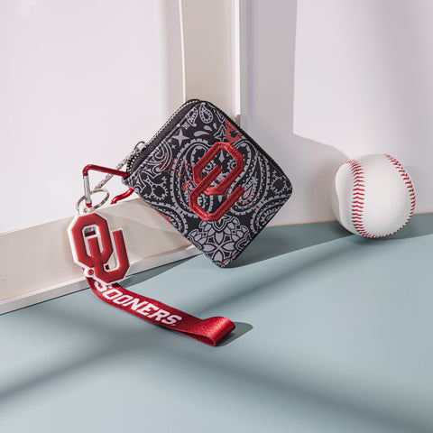 NC-OU012BK   University of Oklahoma Sooners Zip Around Wallet/Wristlet- Black