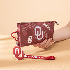 NC-OU013BDY University of Oklahoma Sooners Wallet/Wristlet - Burgundy