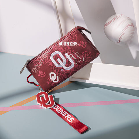 NC-OU013BDY University of Oklahoma Sooners Wallet/Wristlet - Burgundy
