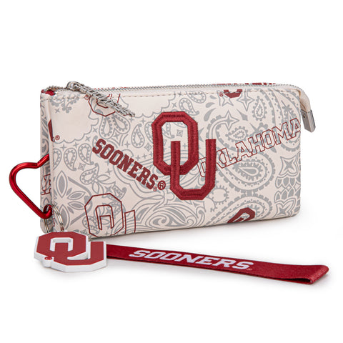 NC-OU013BG  University of Oklahoma Sooners Wallet/Wristlet - Beige