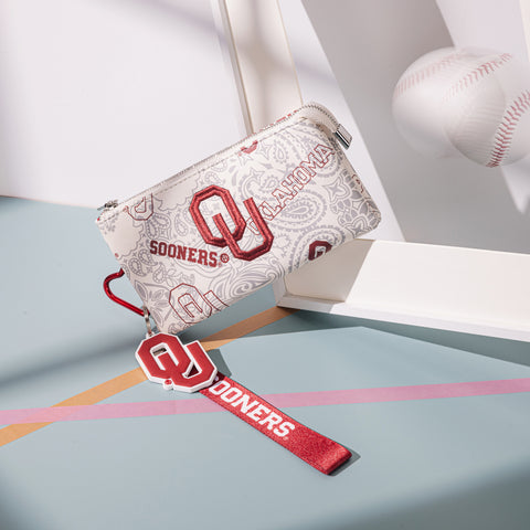 NC-OU013BG  University of Oklahoma Sooners Wallet/Wristlet - Beige