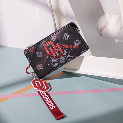 NC-OU013BK   University of Oklahoma Sooners Wallet/Wristlet- Black