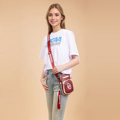 NC-OU015BDY  University of Oklahoma Sooners Crossbody Bag -Burgundy