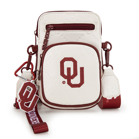 NC-OU015BG  University of Oklahoma Sooners Crossbody Bag -Beige