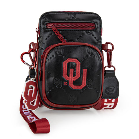 NC-OU015BK   University of Oklahoma Sooners Crossbody Bag -Black