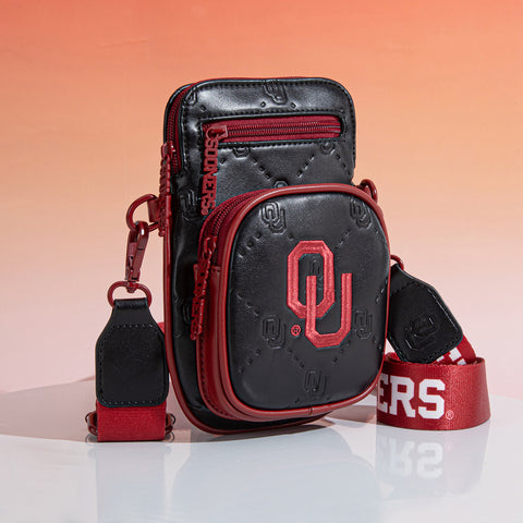 NC-OU015BK   University of Oklahoma Sooners Crossbody Bag -Black