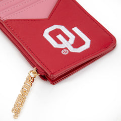 NC-OU021BDY University of Oklahoma Sooners Zip Card Case-Burgundy