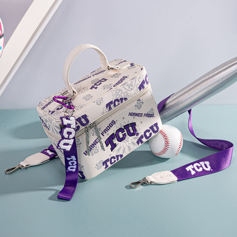 NC-TCU007BG  Texas Christian University Horned Frogs Vanity Top Handle-Bag -Beige