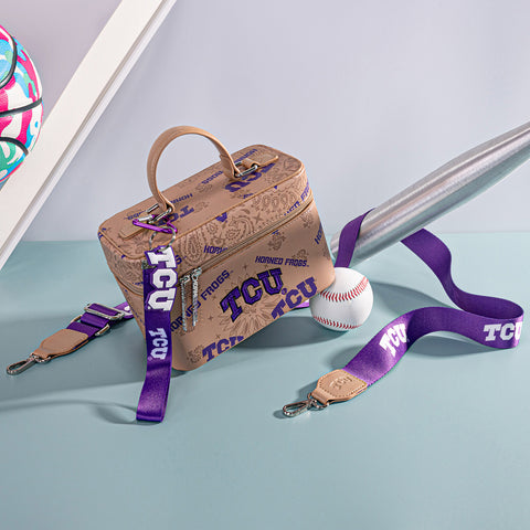 NC-TCU007KH  Texas Christian University Horned Frogs Vanity Top Handle-Bag -Khaki