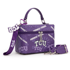 NC-TCU007PP  Texas Christian University Horned Frogs Vanity Top Handle-Bag -Purple