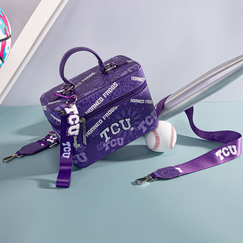 NC-TCU007PP  Texas Christian University Horned Frogs Vanity Top Handle-Bag -Purple