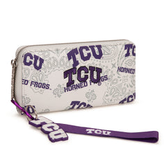 NC-TCU011BG Texas Christian University Horned Frogs Wallet/Wristlet- Beige