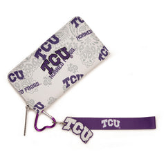 NC-TCU011BG Texas Christian University Horned Frogs Wallet/Wristlet- Beige