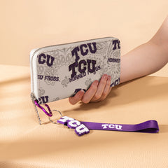 NC-TCU011BG Texas Christian University Horned Frogs Wallet/Wristlet- Beige