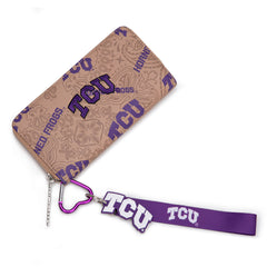 NC-TCU011KH  Texas Christian University Horned Frogs Wallet/Wristlet- Khaki