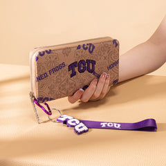 NC-TCU011KH  Texas Christian University Horned Frogs Wallet/Wristlet- Khaki