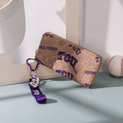 NC-TCU011KH  Texas Christian University Horned Frogs Wallet/Wristlet- Khaki