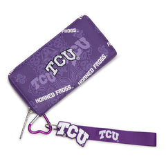 NC-TCU011PP Texas Christian University Horned Frogs Wallet/Wristlet- Purple