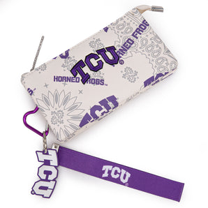 NC-TCU013BG Texas Christian University Horned Frogs Wallet/Wristlet - Beige