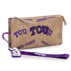 NC-TCU013KH Texas Christian University Horned Frogs Wallet/Wristlet- Khaki