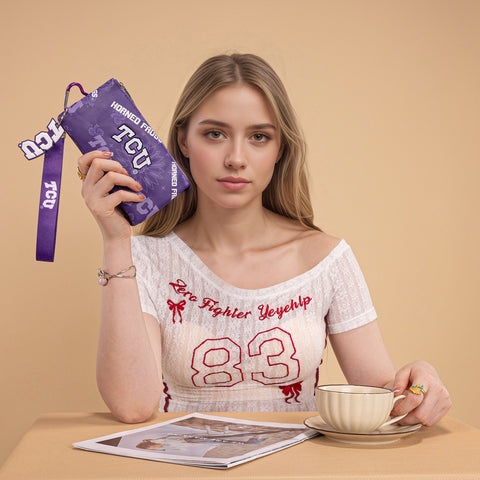 NC-TCU013PP   Texas Christian University Horned Frogs Wallet/Wristlet- Purple