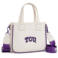 NC-TCU014BG  Texas Christian University Horned Frogs  Tote/Crossbody Bag -Beige