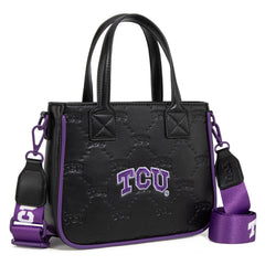 NC-TCU014BK  Texas Christian University Horned Frogs  Tote/Crossbody Bag -Black