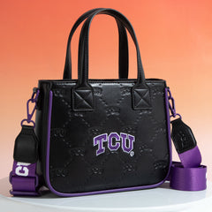NC-TCU014BK  Texas Christian University Horned Frogs  Tote/Crossbody Bag -Black