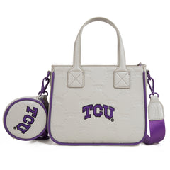 NC-TCU014GY  Texas Christian University Horned Frogs  Tote/Crossbody Bag -Grey