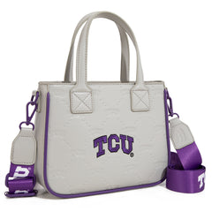 NC-TCU014GY  Texas Christian University Horned Frogs  Tote/Crossbody Bag -Grey