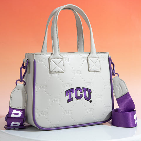 NC-TCU014GY  Texas Christian University Horned Frogs  Tote/Crossbody Bag -Grey