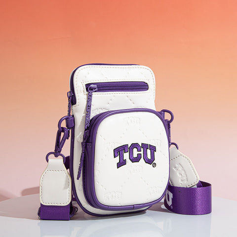 NC-TCU015BG   Texas Christian University Horned Frogs Crossbody Bag -Beige