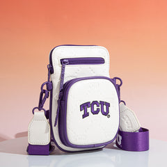 NC-TCU015BG   Texas Christian University Horned Frogs Crossbody Bag -Beige