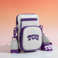 NC-TCU015GY Texas Christian University Horned Frogs Crossbody Bag -Grey