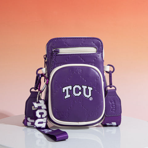 NC-TCU015PP Texas Christian University Horned Frogs Crossbody Bag - Purple