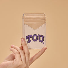 NC-TCU021BG  Texas Christian University Horned Frogs Zip Card Case-Beige