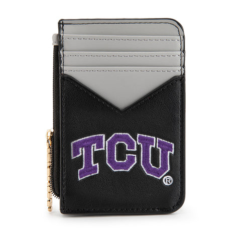 NC-TCU021BK  Texas Christian University Horned Frogs Zip Card Case-Black
