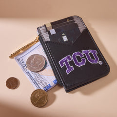 NC-TCU021BK  Texas Christian University Horned Frogs Zip Card Case-Black