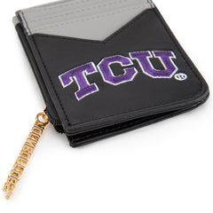 NC-TCU021BK  Texas Christian University Horned Frogs Zip Card Case-Black