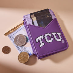 NC-TCU021PP  Texas Christian University Horned Frogs Zip Card Case- Purple